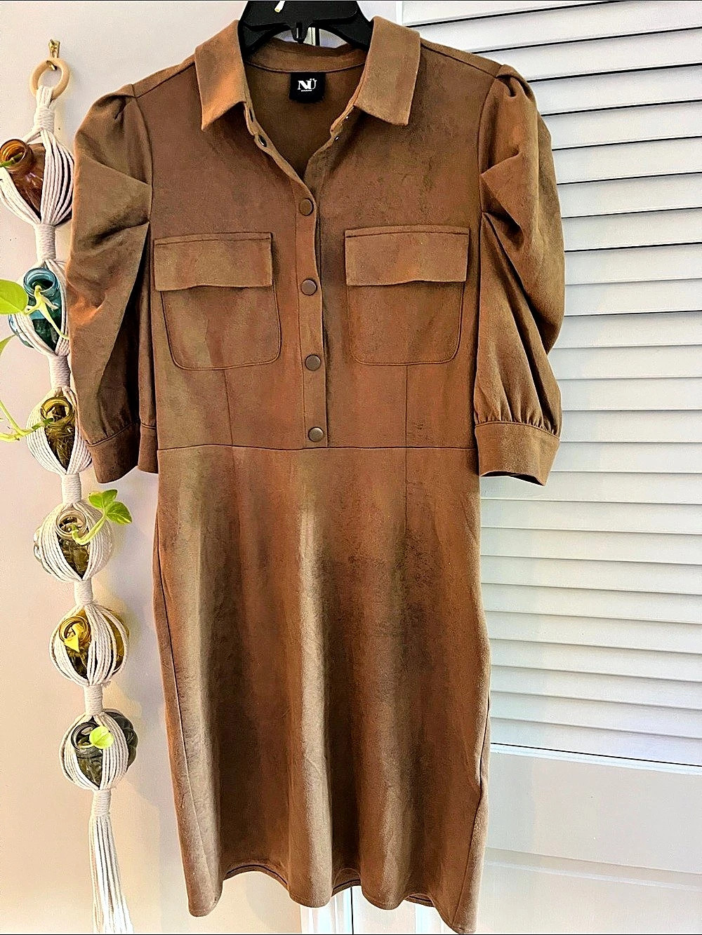 NU Denmark Brown Utility Midi Dress